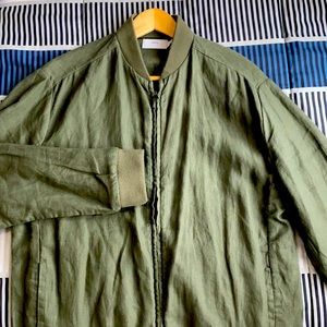 Onia Linen Bomber Jacket